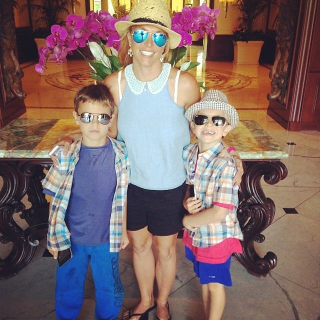 Britney Spears had a stylish brunch with her boys, Sean and Jayden.
Source: Instagram user britneyspears