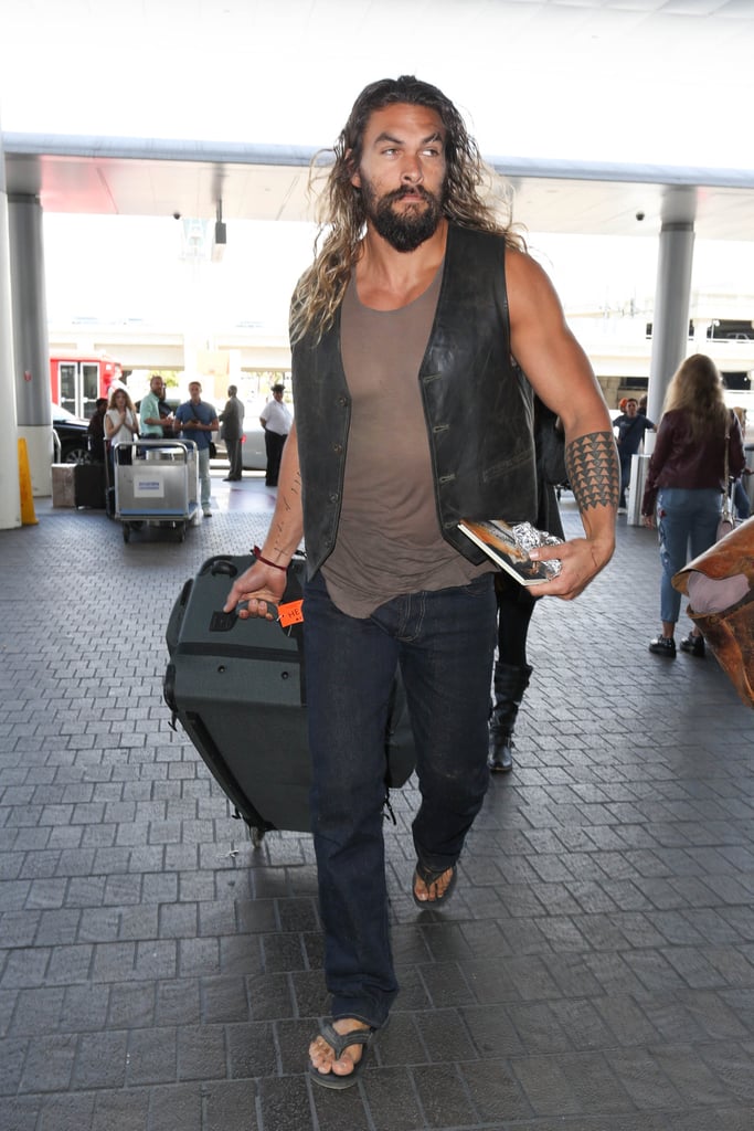 Jason Momoa at LAX Airport June 2017