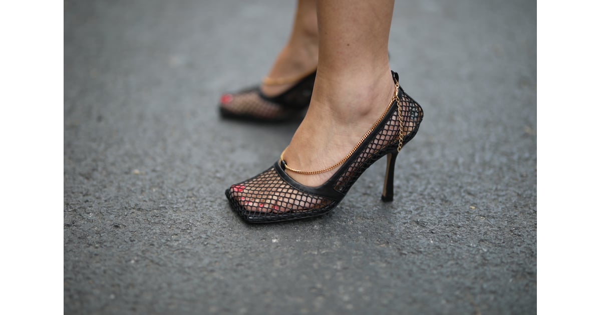 bottega fishnet heels
