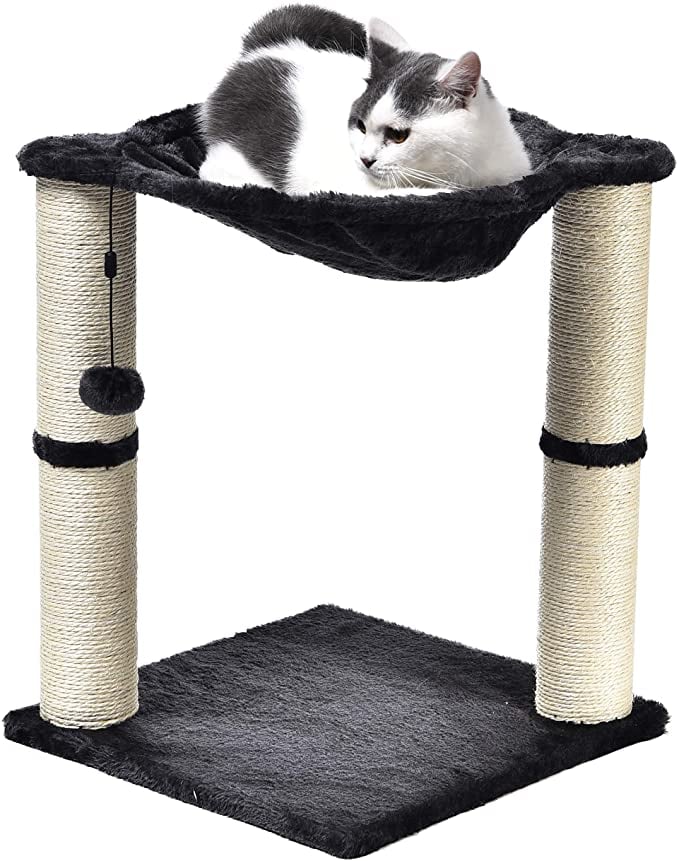 Amazon Basics Cat Condo Tree Tower with Hammock Bed and Scratching Post