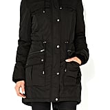 wallis black parka coat