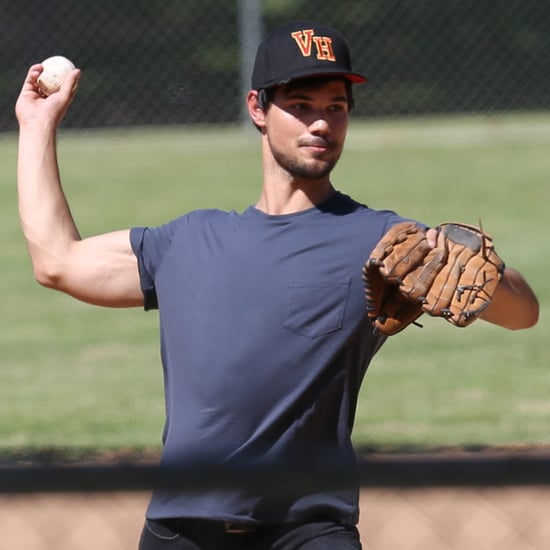 Taylor Lautner Playing Baseball 2014 | Pictures
