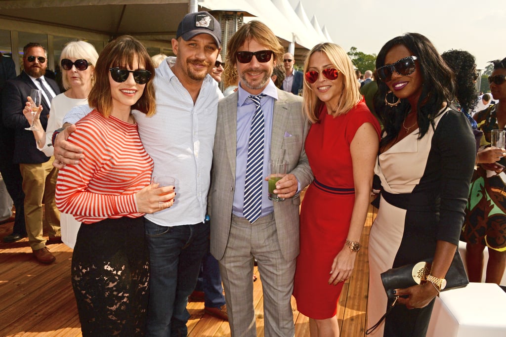 With his wife, Jay Key, and All Saints' Nicole Appleton and Shaznay Lewis at the Audi Polo Challenge in 2016.