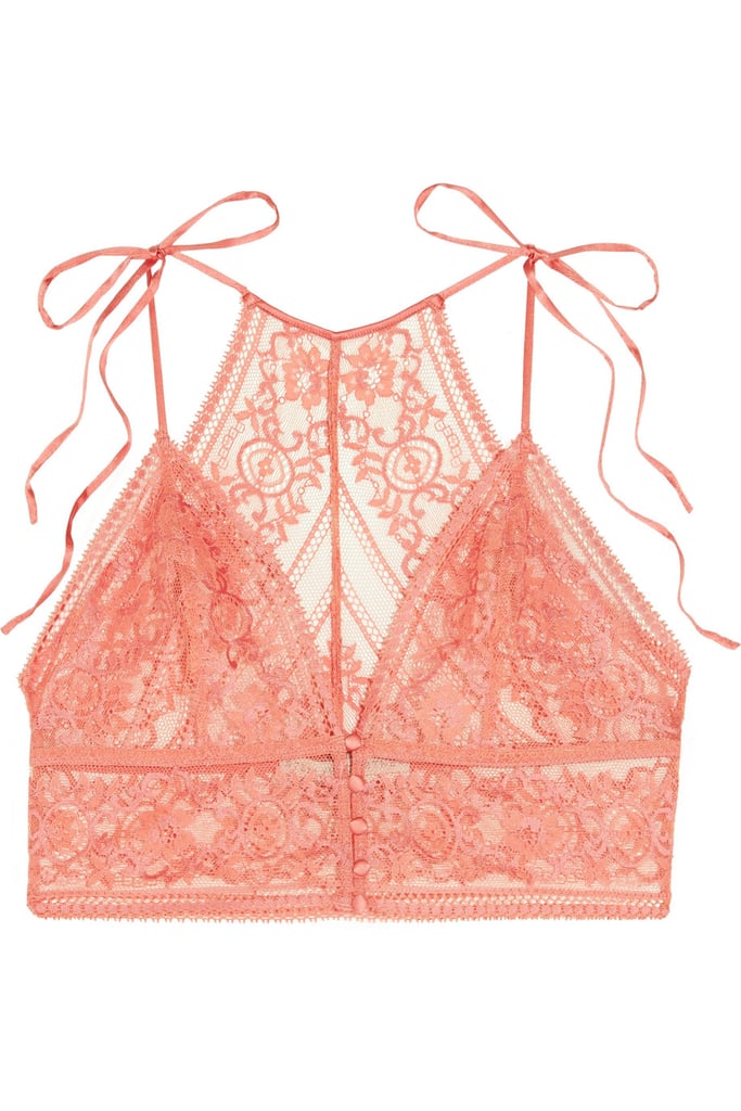 Stella McCartney Ophelia Whistling Stretch-Leavers Lace Soft-Cup Bra