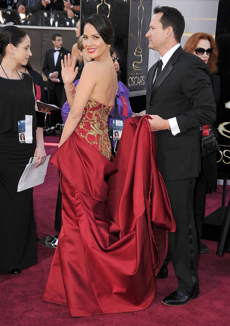 Olivia Munn in Marchesa at the 2013 Oscars