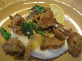 Sauteed Seitan with Mushrooms and Spinach