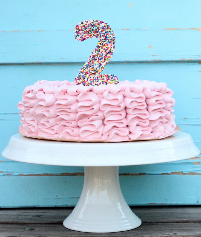 Sprinkle-Topped Ruffle Cake