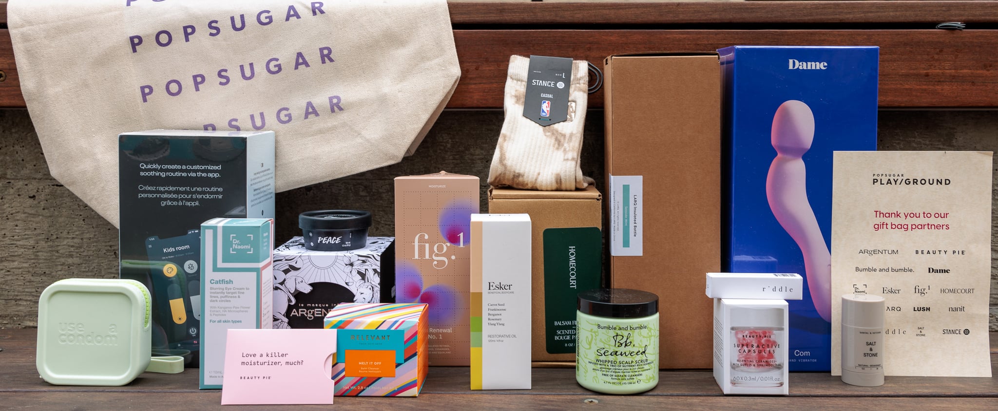 What's in POPSUGAR Play/Ground Gift Bag and Products 2023