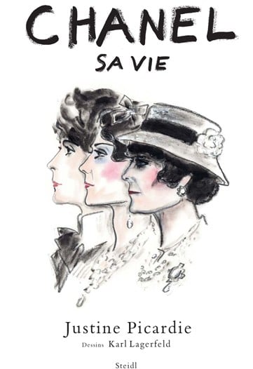 Karl Lagerfeld Sketches of Gabrielle Coco Chanel for Biography by Justine Picardie