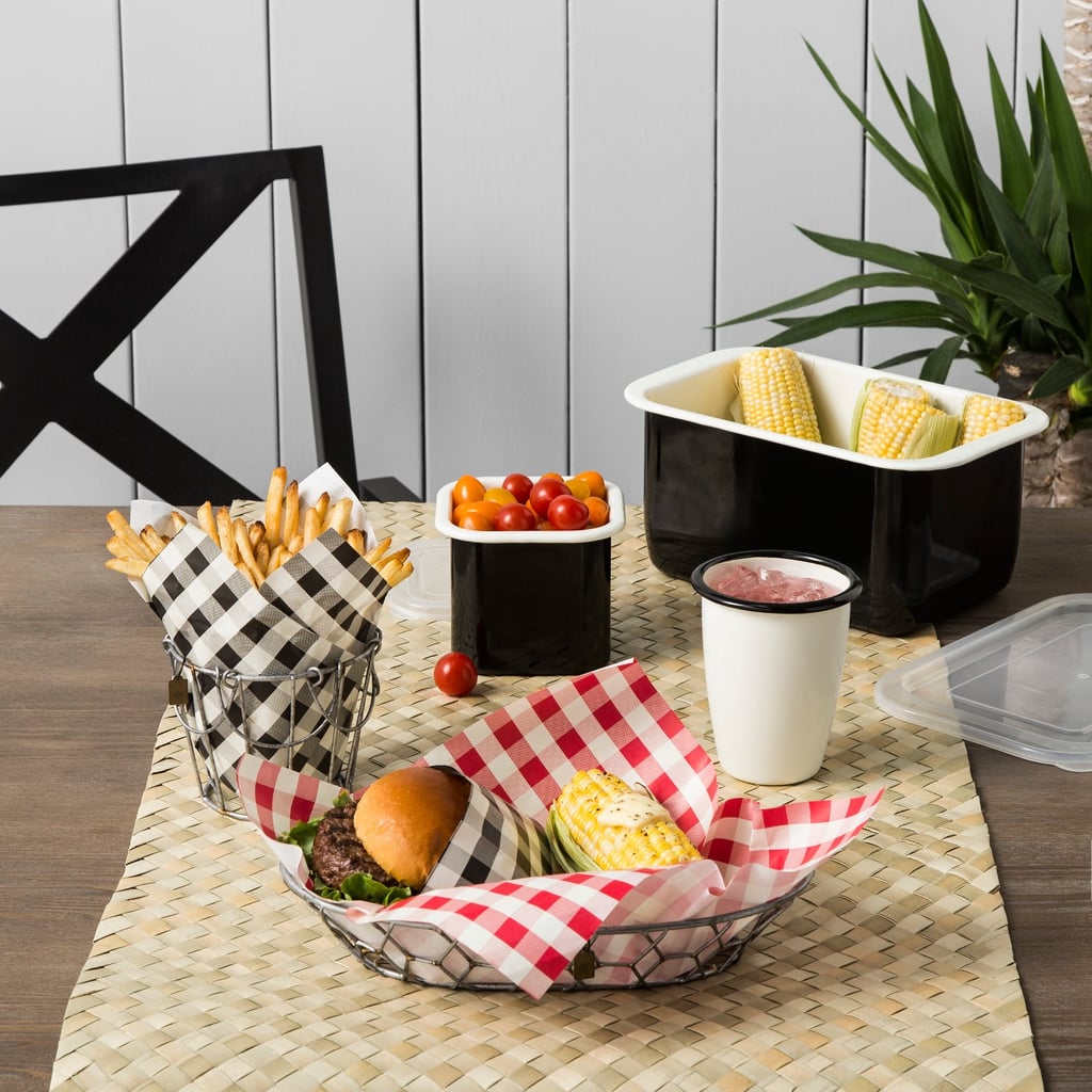 More durable than glass, this Enamel Rectangle and Square Food Storage Set With Lid ($25) is ideal for toting food to the beach and park.