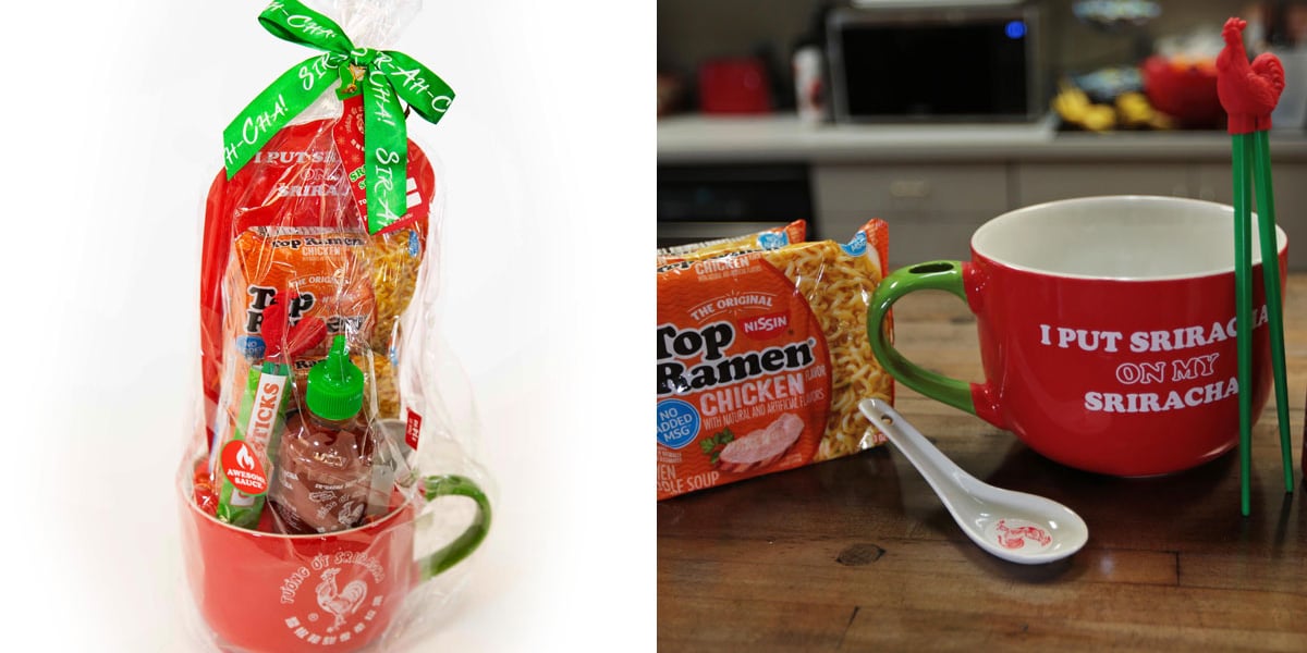 Sriracha Gift Set Mug with Training Chopsticks, Maruchan Instant Ramen  Noodle Soup, and Original Sriracha Hot Chili Sauce, 15 oz 