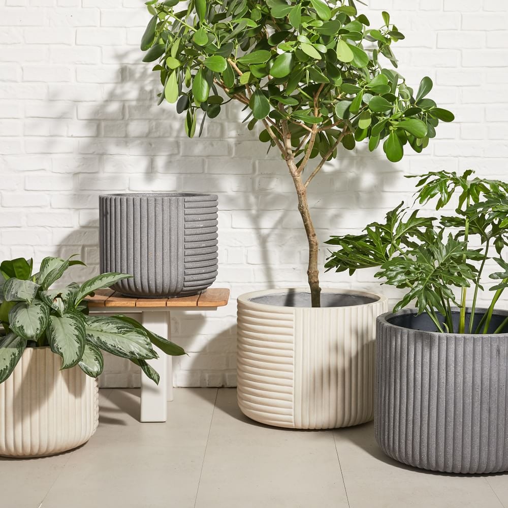 West Elm Cecilia Fibrestone Indoor/Outdoor Planters