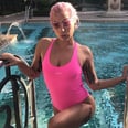 Just Call Her "Gaga Phelps!" Lady Gaga's Pre-Show Routine Includes a Neon Pink Swimsuit