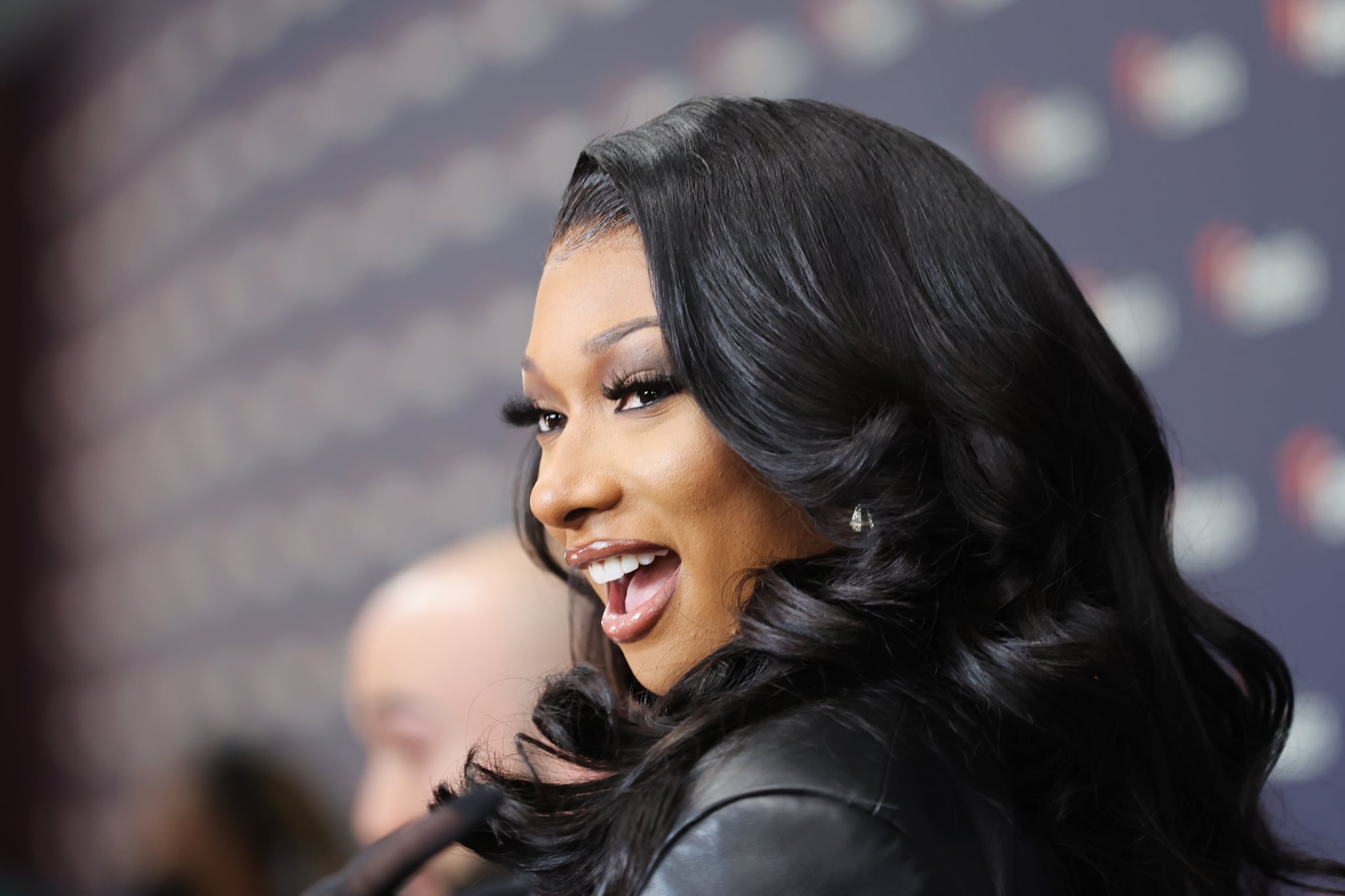 CULVER CITY, CALIFORNIA - FEBRUARY 12: Megan Thee Stallion attends the Fanatics Super Bowl Party at 3Labs on February 12, 2022 in Culver City, California. (Photo by Amy Sussman/Getty Images)