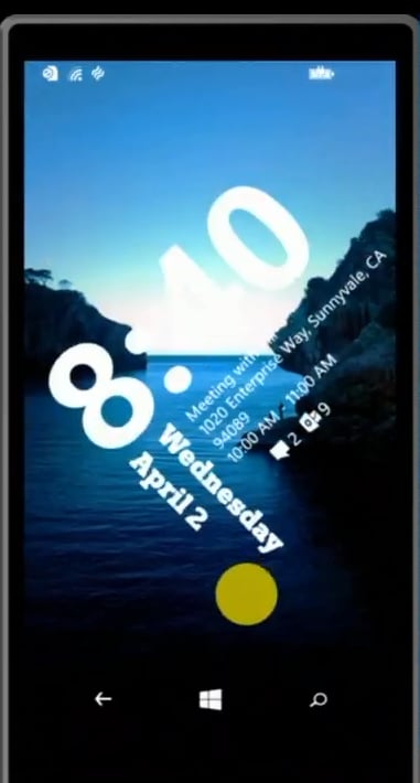 There's a new lock screen in Windows Phone 8.1. There's a new lock screen in Windows Phone 8.1.
