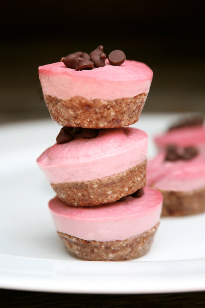 Mini Vegan Strawberry Cheesecakes