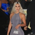 Kim Kardashian Wears a Backless, Silver Catsuit to Kendall Jenner's Party