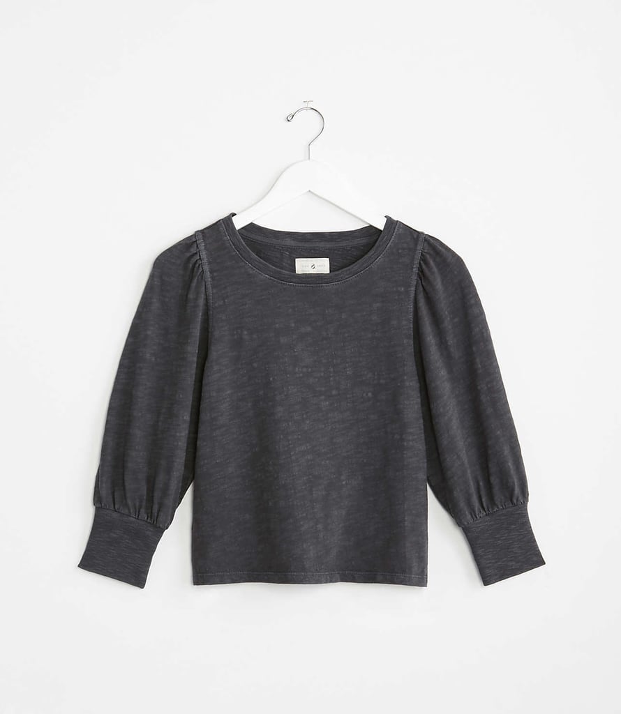 Lou & Grey Cosy Jersey Puff Sleeve Top