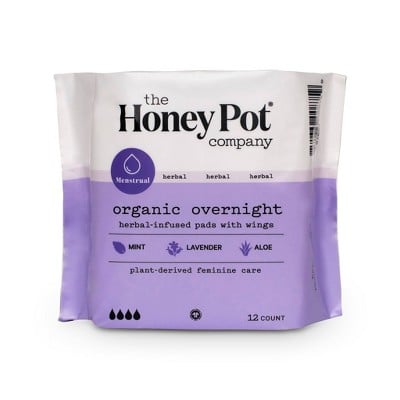 The Honey Pot Organic Overnight Herbal-Infused Pads