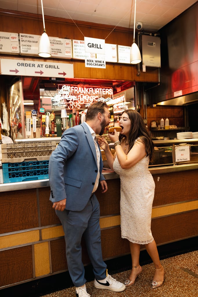 See This Couple's Engagement Shoot at Katz's Deli in NYC
