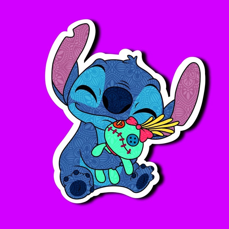 Stitch and Scrump Sticker | 28 Cute Laptop Stickers You'll Want to Buy