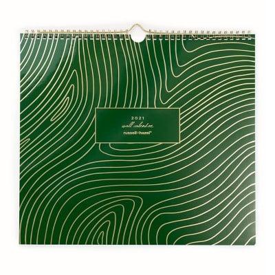 Russell+Hazel Green 2021 Wall Calendar Monthly