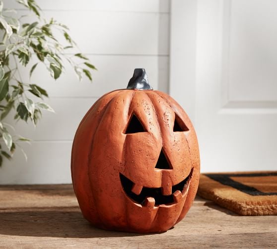 Lit Outdoor Jack O' Lantern