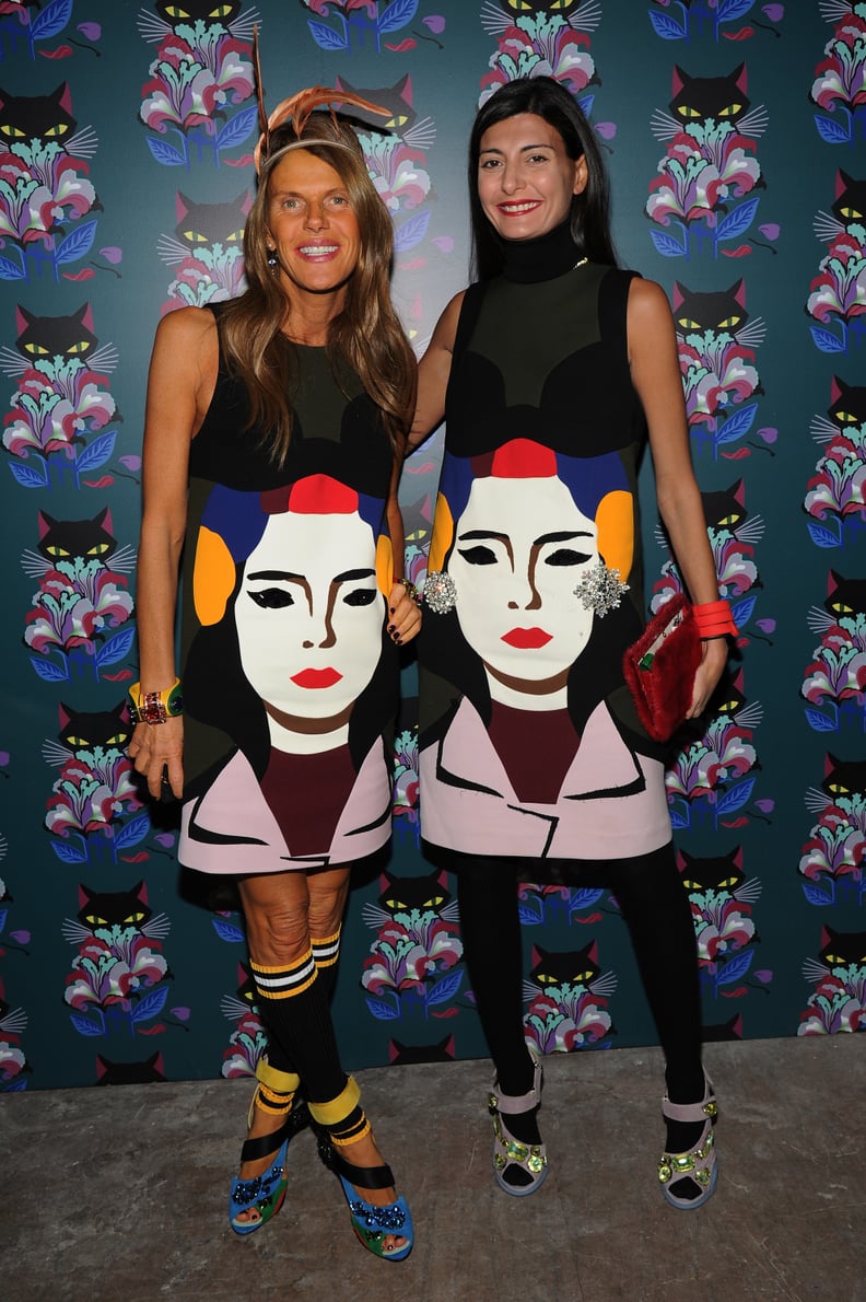 Anna Dello Russo and Giovanna Battaglia in Prada