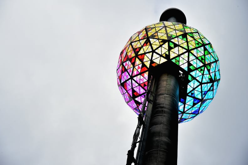 NEW YORK, NY - DECEMBER 30:  Times Square New Year's Eve 2017 - Philips Ball Test at One Times Square on December 30, 2016 in New York City.  (Photo by Theo Wargo/WireImage)