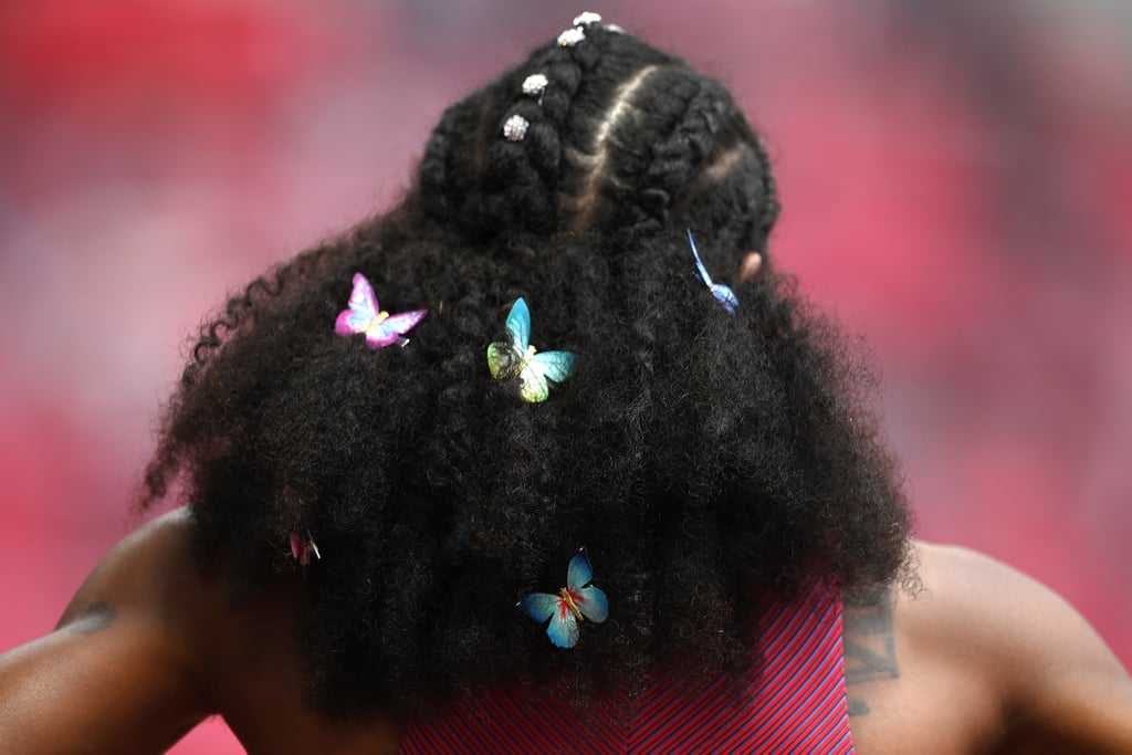 Christina Clemons's Half-Braids and Butterfly Clips