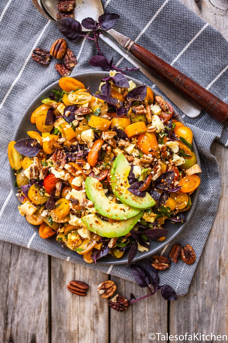 Summer Tomato Salad with Avocado and Pecans