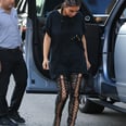 Kim Kardashian Is Lampshading Like Whoa in These Lace-Up Boots
