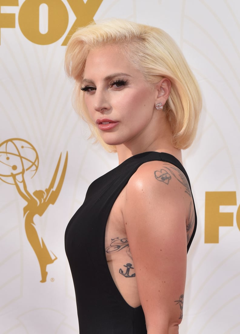 Lady Gaga Tattoos Emmy Awards 2015 | POPSUGAR Beauty