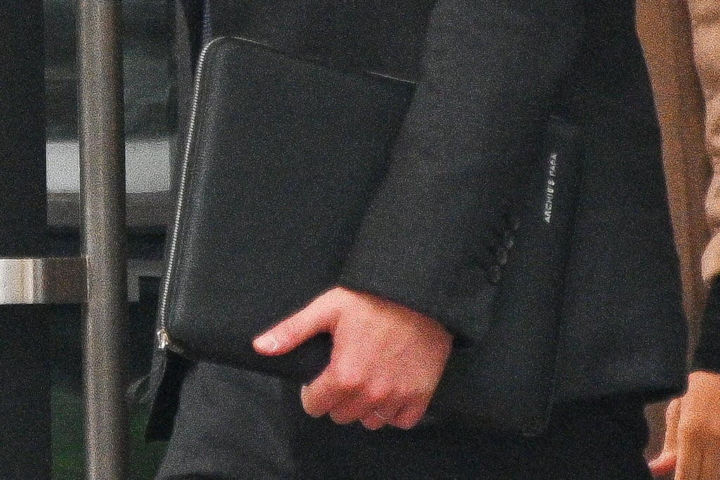 See Prince Harry's "Archie's Papa" Briefcase in NYC: Photos