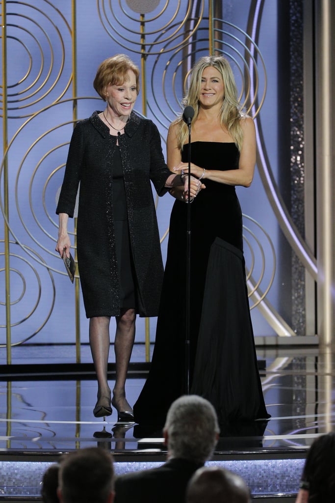 Jennifer Aniston and Angelina Jolie at 2018 Golden Globes