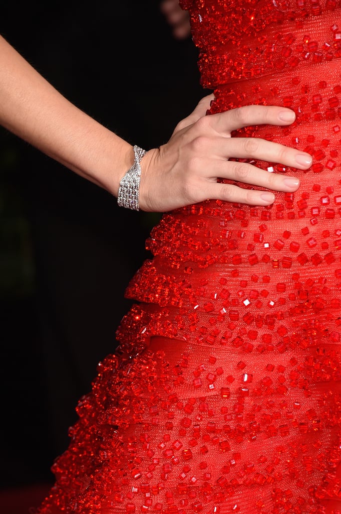 Allison Williams added a bit of shine with a Cartier bracelet.