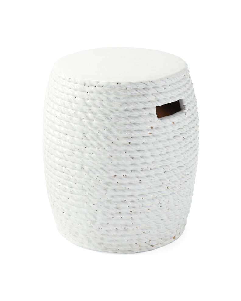 A White Stool: Serena & Lily Rope Stool