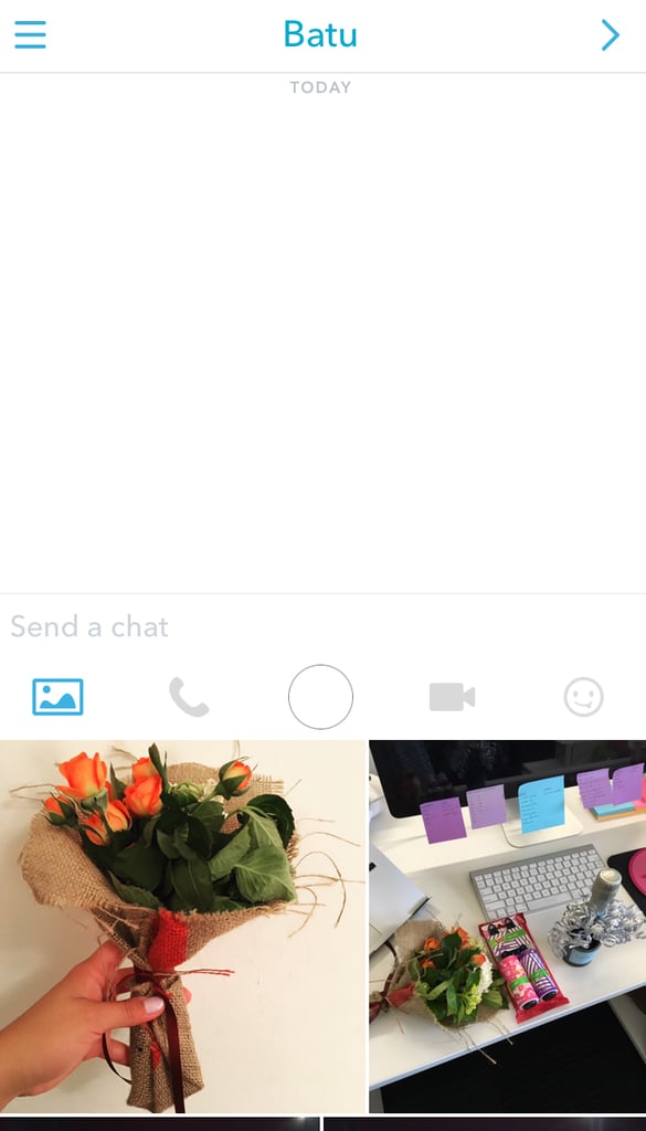 The second way to send an old photo on Snapchat is within the app