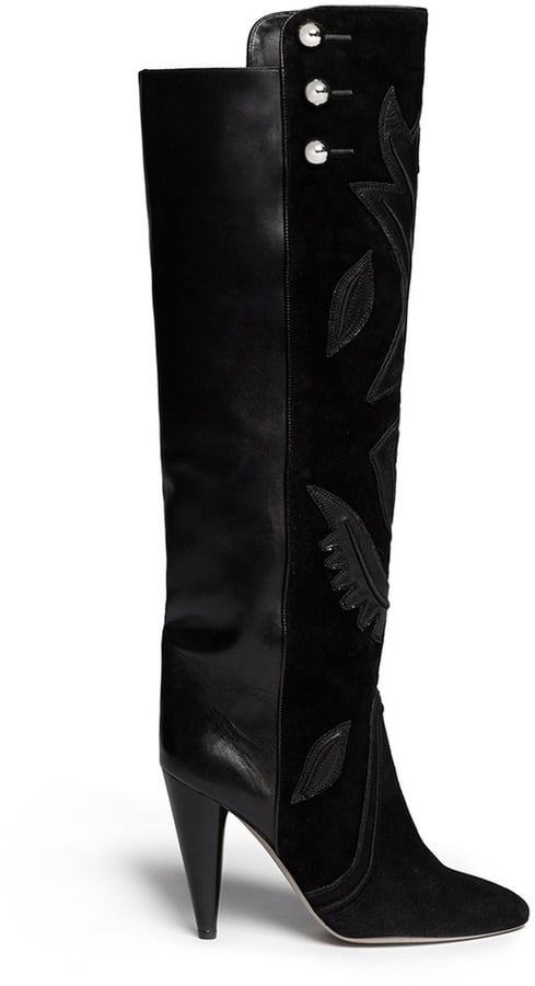 Isabel Marant Raven Leather Embroidery Knee High Boots ($2,205)