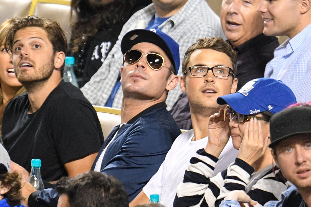 Zac Efron at LA Dodgers Game August 2016