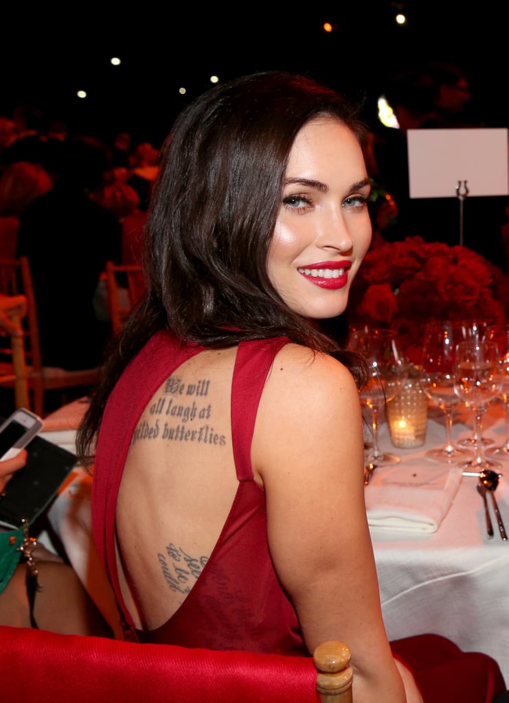 Megan Fox's Large Quote Side Tattoo