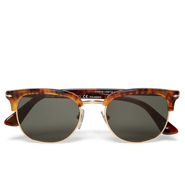 Persol Round-Frame Tortoiseshell Acetate And Gold-Tone Sunglasses ($350)