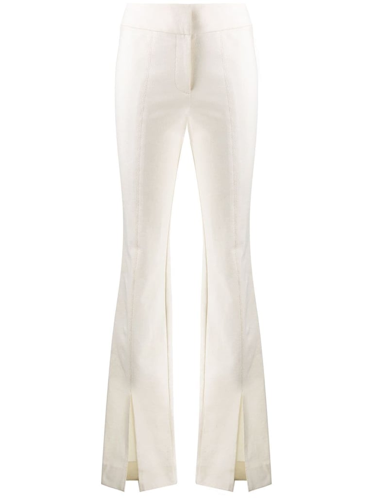 Derek Lam 10 Crosby Maeve Slit Hem Crosby Cotton Twill Flare Trousers ...