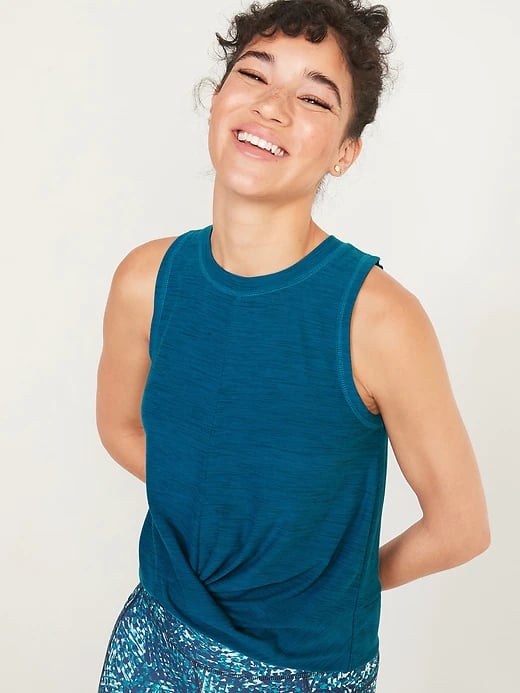 Old Navy Breathe ON Twist-Hem Cropped Tank Top