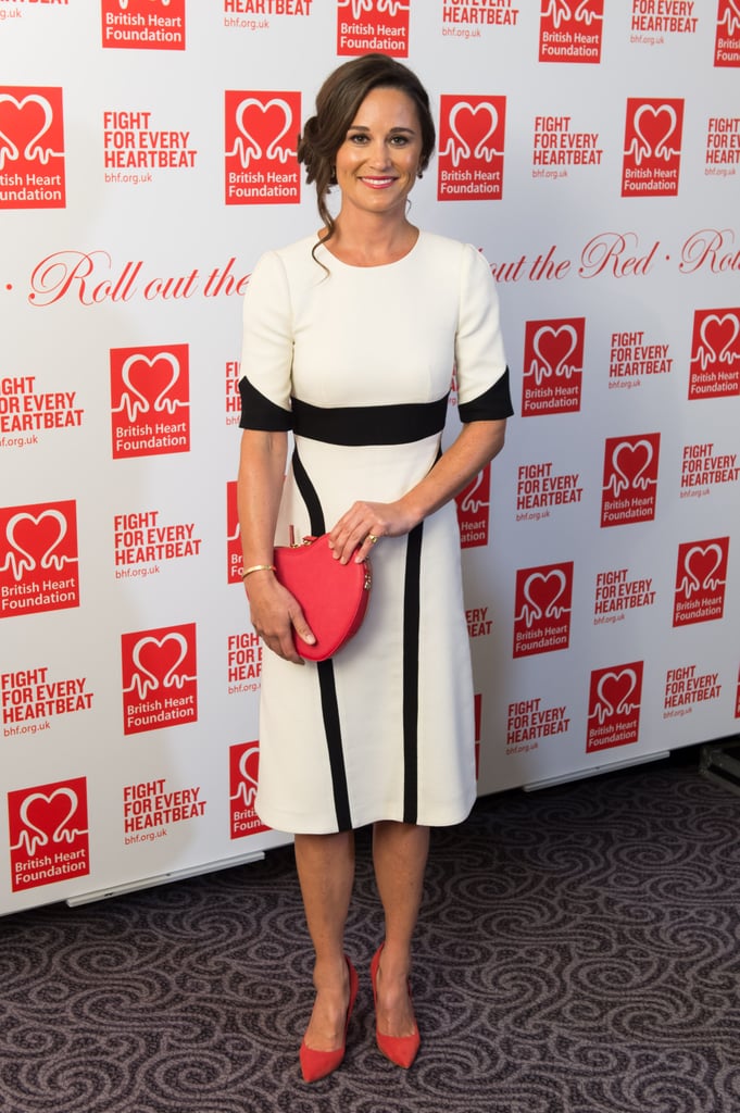 Wearing a black and white number at an event for the British Heart Foundation.