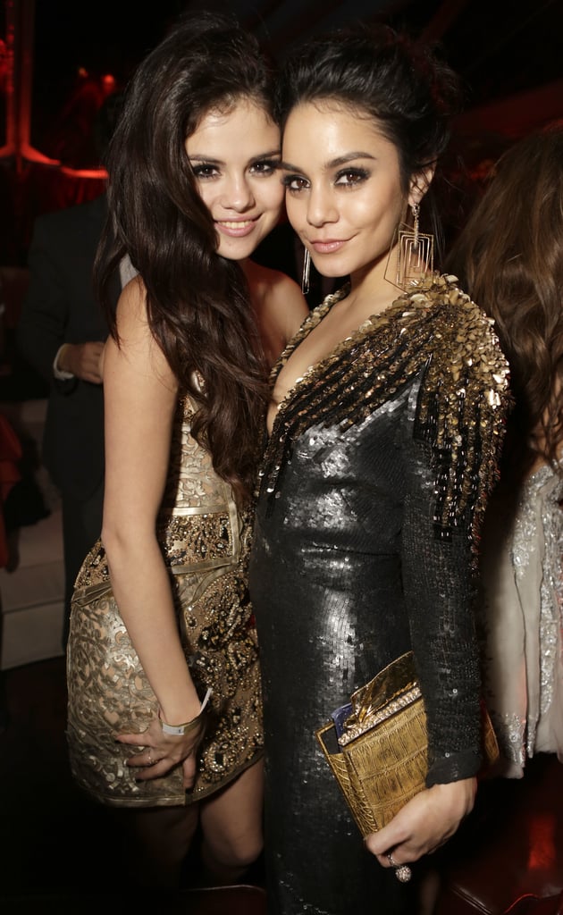 Good girlfriends Vanessa Hudgens and Selena Gomez posed in metallic ...
