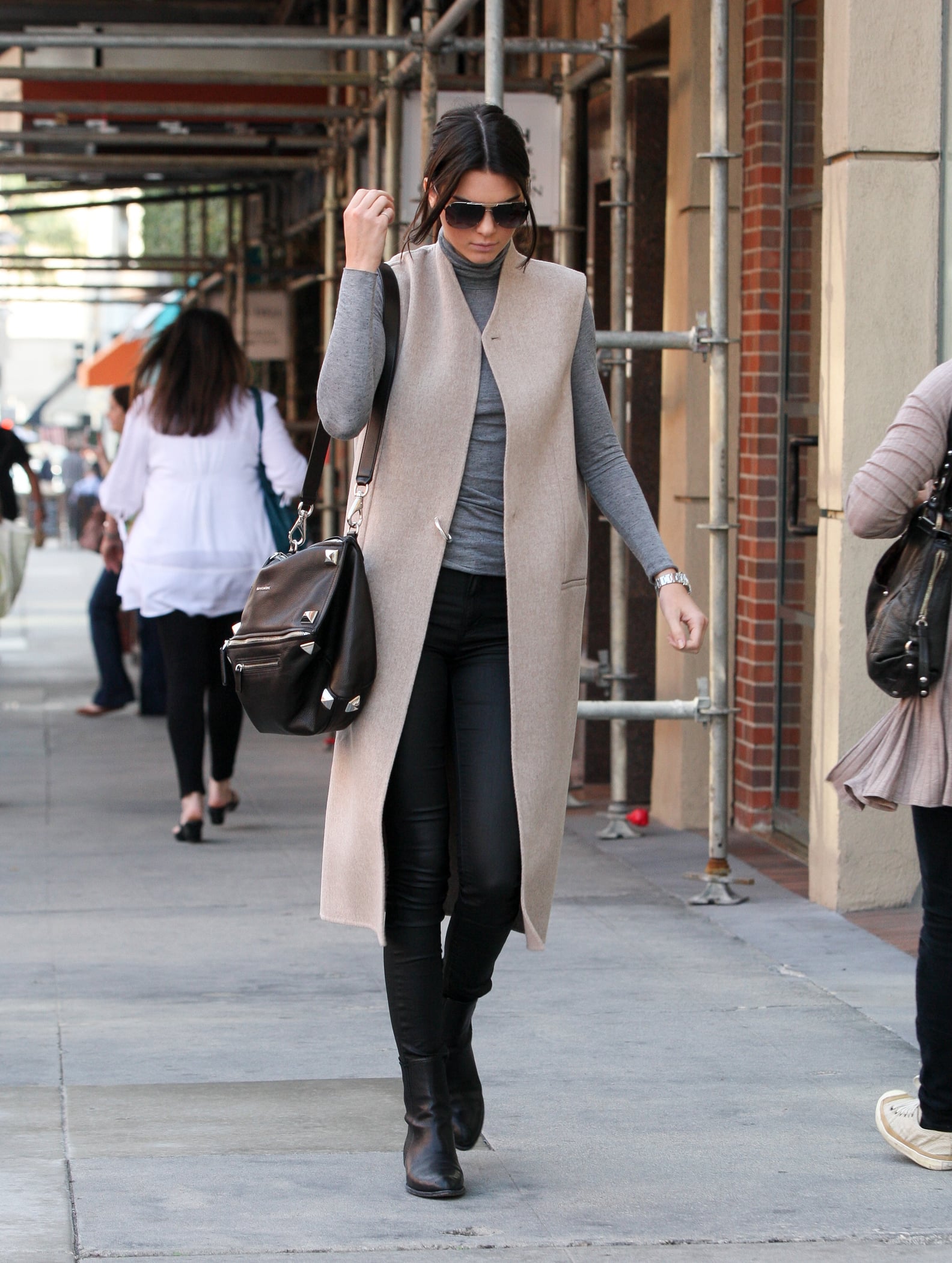Kendall Jenner Wearing a Long Vest | POPSUGAR Fashion