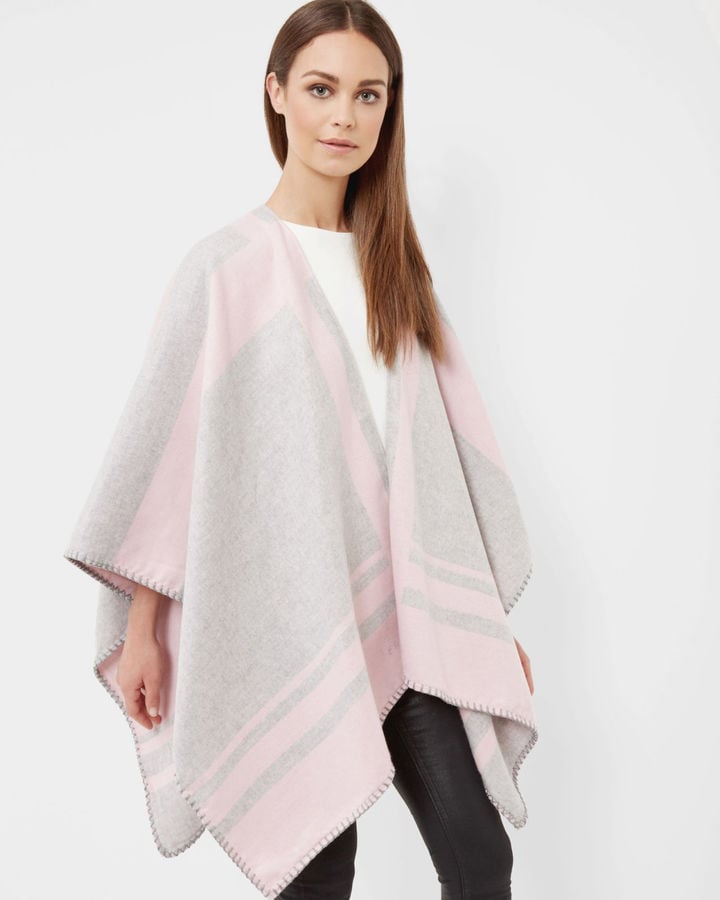 TAALIE Checked scarf cape ($185) | Blanket Scarves to Gift For the ...