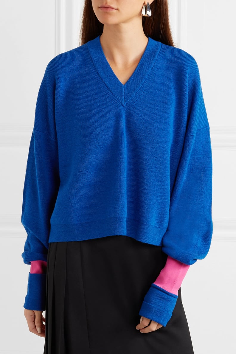 Maison Margiela Two-Tone Wool-Blend Sweater