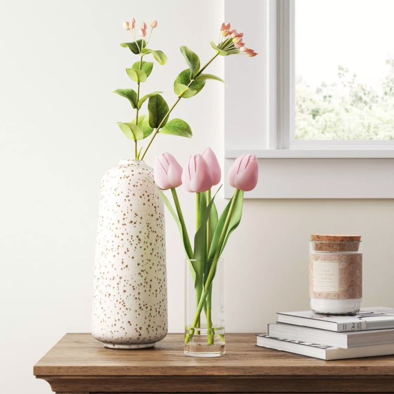 Threshold Artificial Tulip Arrangement in Glass Vase